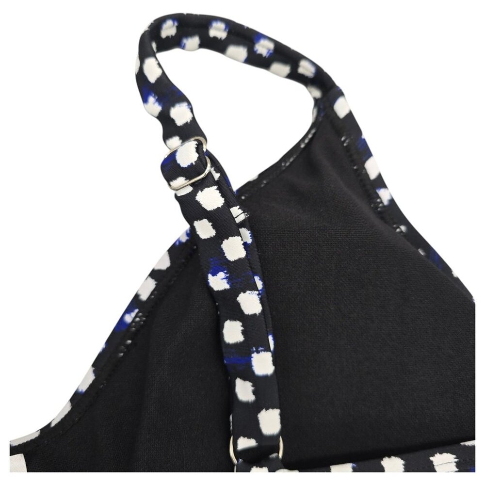 Jaclyn Smith One Piece Swimsuit Polka Dot Black White Layered Womens Size 20 - Picture 13 of 14